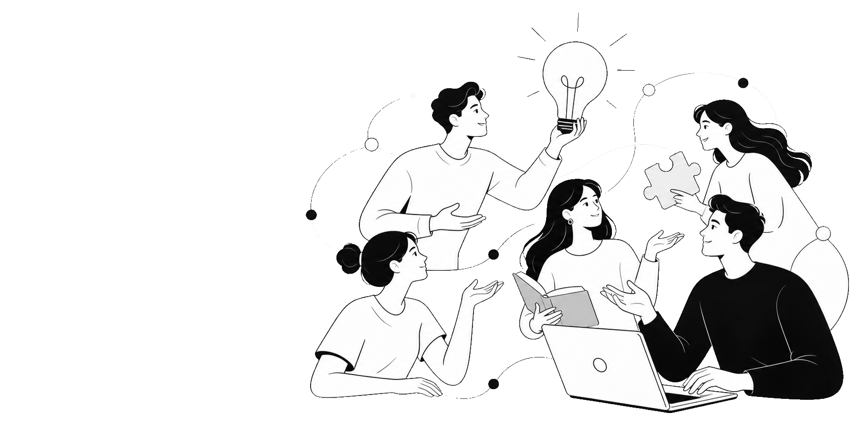 Persone che condividono competenze e conoscenza